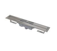 Alca - Plato de ducha 65 cm, con borde para rejilla perforada, acero inoxidable APZ1001-650