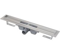 Alca - Plato de ducha 75 cm, con borde para rejilla perforada, acero inoxidable APZ1-750