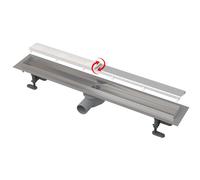 Alca - Plato de ducha Doble Fit and Go 65 cm, incl. rejilla, acero inoxidable APZ13-DOUBLE9-650