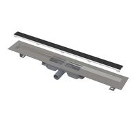 Alca - Plato de ducha Marble Low 105 cm, con rejilla para inserción de azulejos, acero inoxidable APZ115-1050