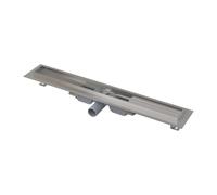 Alca - Plato de ducha Professional Low 65 cm, con borde para rejilla completa, acero inoxidable APZ106-650
