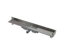 Alca - Plato de ducha Wall Low 95 cm, con borde para rejilla completo y fijación a la pared, acero inoxidable APZ116-950