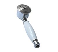 Alcachofa De Ducha Antique Vintage Bathroom Shower Head Ceramic Brass Wall Mounted Gold Bath Faucet Sprayer Hardware Accessory Hand Showerhead(Chrome B)