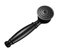Alcachofa De Ducha Antique Vintage Bathroom Shower Head Ceramic Brass Wall Mounted Gold Bath Faucet Sprayer Hardware Accessory Hand Showerhead(Black)