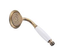 Alcachofa De Ducha Chrome/Antique Brass/Black Bronze Golden Brass Ceramic Handle Shower Head Telephone Style Bathroom Hand Spray(Antique Brass A)