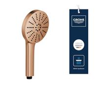 Alcachofa de Ducha GROHE Vitalio Joy+ 120, 3 chorros: Lluvia, Jet, Booster (Ø120mm, ahorro 6,3 l/min, antiquemaduras, montaje universal), Bronce, 134863DL00
