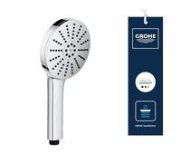 Alcachofa de Ducha GROHE Vitalio Joy+ 120, 3 chorros: Lluvia, Jet, Booster (Ø120mm, ahorro 6,3 l/min, antiquemaduras, montaje universal), Cromo, 1348630000