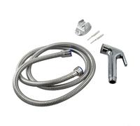 Alcachofa de ducha higiénica cromada, juego de rociador de bidé 3 en 1 con manguera de acero inoxidable de 1,5 m y soporte para limpieza de baño