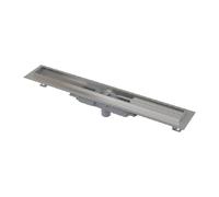 AlcaDrain APZ1106, desagüe lineal de acero inoxidable para ducha, diseño bajo, conexión vertical, 950 mm
