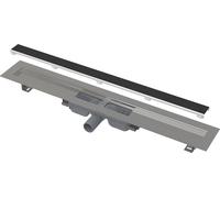 AlcaDrain APZ115 MARBLE: Canal de ducha bajo, sin borde, con rejilla para instalación en baldosas, de 1150 mm