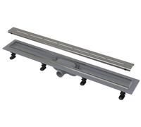 Alcadrain APZ18: Canal de ducha simple con borde de acero inoxidable para rejilla perforada, 750 mm