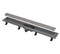 Alcadrain APZ18: Canal de ducha simple con borde de acero inoxidable para rejilla perforada, 850 mm