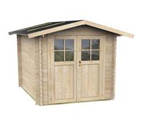 Alce Opera 215x180 - Caseta de jardín de madera - Con ventanas y puerta de doble hoja - 215x180x207 cm