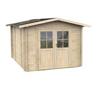 Alce Opera 250x250 - Caseta de jardín de madera - Con ventanas y puerta de doble hoja - 250x250x207 cm