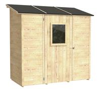 Alce Vaniglia 207x102 - Caseta de jardín de madera - Con ventana frontal - 207x102x222 cm