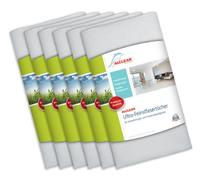 ALCLEAR 955040 Paño de Fibra Fino, Set de 6, paños de Microfibra Adecuada para limpiadores de Vapor, Kärcher, Vapor-Star, Juego de paños para el Suelo, para el hogar, baldosas, 50x40 cm, Blanco