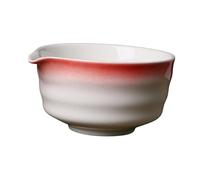 ALCXAZS Elegante tazón japonés para matcha, tazón de,Rojo,12.5 x 6.4 cm