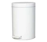 Alda Freedom Fresh - Cubo de Basura con Pedal Redondo y Cubo Interior de plástico (12 L), Color Blanco, Talla única