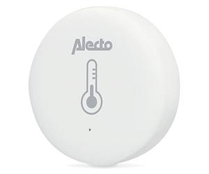 Alecto SMART-TEMPT10 Zigbee Sensor de temperatura y humedad - Requiere puente/puerta de enlace - 30 meses de duración de la batería - Tuya - Smart Life App - Blanco