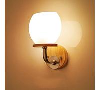 Alemania Lámpara de Pared de cabecera Victoria de Madera Maciza Aplique de Pared LED Roble Dormitorio Moderno Simple Lámpara de Pared de salón Mesita de Noche Balcón Escaleras Pasillo Linterna de