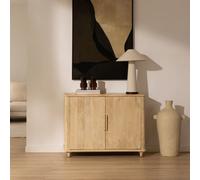 Alen mueble recibidor con almacenaje de madera maciza de mango