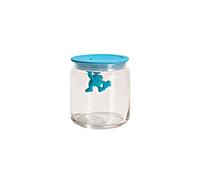 Alessi AMDR04 AZ Gianni - Tarro de vidrio con tapa de plástico, Azul (Aqua Blue), 70 cl