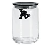 Alessi Tarro de cristal AMDR05 B – Tapa hermética, diseño hombre colgante, negro