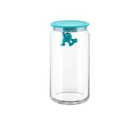 Alessi AMDR06 AZ Gianni - Tarro de cristal (140 cl), tapa color azul