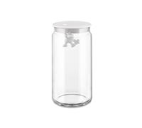 Alessi AMDR06 W - Tarro de cristal con tapa hermética y diseño de hombre colgante, color blanco