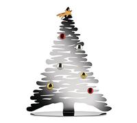 Alessi Adorno de Navidad Bark for Christmas BM06 – Acero inoxidable, Gris pulido, 35.5x14x45 cm