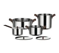 Alessi Batería de cocina Edo 4 piezas acero inoxidable