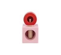 ALESSI Cascanueces TWERGI de madera de haya rosa/rojo rosa