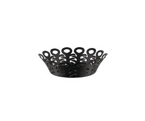 ALESSI Cesta VIMINI 22cm Acero Inoxidable Epoxi. Negro negro