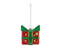 Alessi Cobosmico GJ02 16 - Adorno Navideño Que Representa la Pequeña Caja de Regalo Cubosmic en Vidrio Soplado a Boca Dentro de un Molde y Decorado a Mano