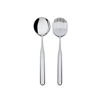Alessi Collo-Alto - Juego de Ensalada de Acero Inoxidable 18/10 Pulido con Espejo, Color Plateado