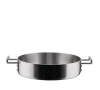 Alessi Cazuela baja Convivio DC102/28 – 28 cm, trilamina apta inducción, acero inox PVD satinado