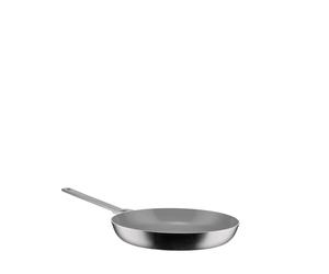 Alessi Convivio DC110/28 - Cacerola de Mango Largo en Trilamina, Apta para Inducción, en Acero Inoxidable y PVD, Revestimiento Cerámico Interno Antiadherente, 28 cm, Satinado
