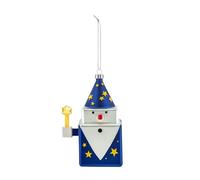 Alessi Figura navideña Cubomago GJ02 10 – Mago vintage, cristal soplado a mano, multicolor