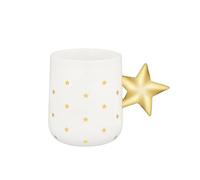 Alessi Delight NZ01 - Taza navideña de porcelana decorada, 37 lanco y dorado