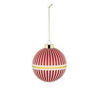 Alessi Delight NZ04 2 - Bola de Navidad para Árbol de Navidad, de Vidrio Soplado, Diámetro 9 cm, Rojo, Blanco, Dorado