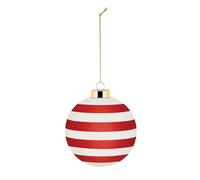Alessi Delight NZ04 4 - Bola de Navidad para Árbol de Navidad, de Vidrio Soplado, Diámetro 9 cm, Rojo, Blanco, Dorado