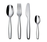 Alessi Cubiertos Itsumo – 6 cuchillos/tenedores/cucharas y 6 cucharas de café, acero inox. 18/10