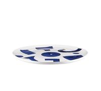 Alessi Itsumo - Yunoki Ware NF08/1 - Plato Plano de Diseño, Uso Diario, Estética Minimalista, en Porcelana Blanca con Decoración de Samiro Yunoki, Diámetro 27 cm
