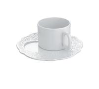 Alessi Juego de 4 Platos de Desayuno Dressed en Porcelana Blanca