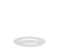 Alessi Juego de 4 platos planos Dressed en porcelana blanca con relieve