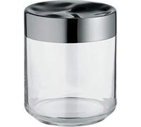 Alessi Julieta LC08 - Tarro de Cocina de Design Hermético, Cuerpo de Vidrio con Tapa de Acero Inoxidable 18/10, 75 Cl