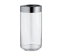 Alessi Julieta LC10 - Tarro de Cocina de Design Hermético, Cuerpo de Vidrio con Tapa de Acero Inoxidable 18/10, 150 Cl