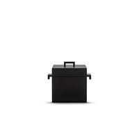 Alessi la Cubica AR03 - Cacerola de Diseño de Aluminio con Base Cuadrada con Revestimiento Antiadherente y Fondo de Acero Magnético, Negro