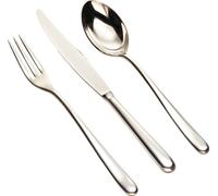 ALESSI LCD01S24M - Cubertería (Incluye 6 cucharas, 6 Tenedores, 6 Cuchillos y 6 cucharillas de té, Acero Inoxidable 18/10 Brillante)