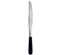 Alessi - LCD02 / 6 - 40 Cuchillos para frutas en acero inoxidable 18/10 pulido espejo, mango POM, negro, 6 piezas